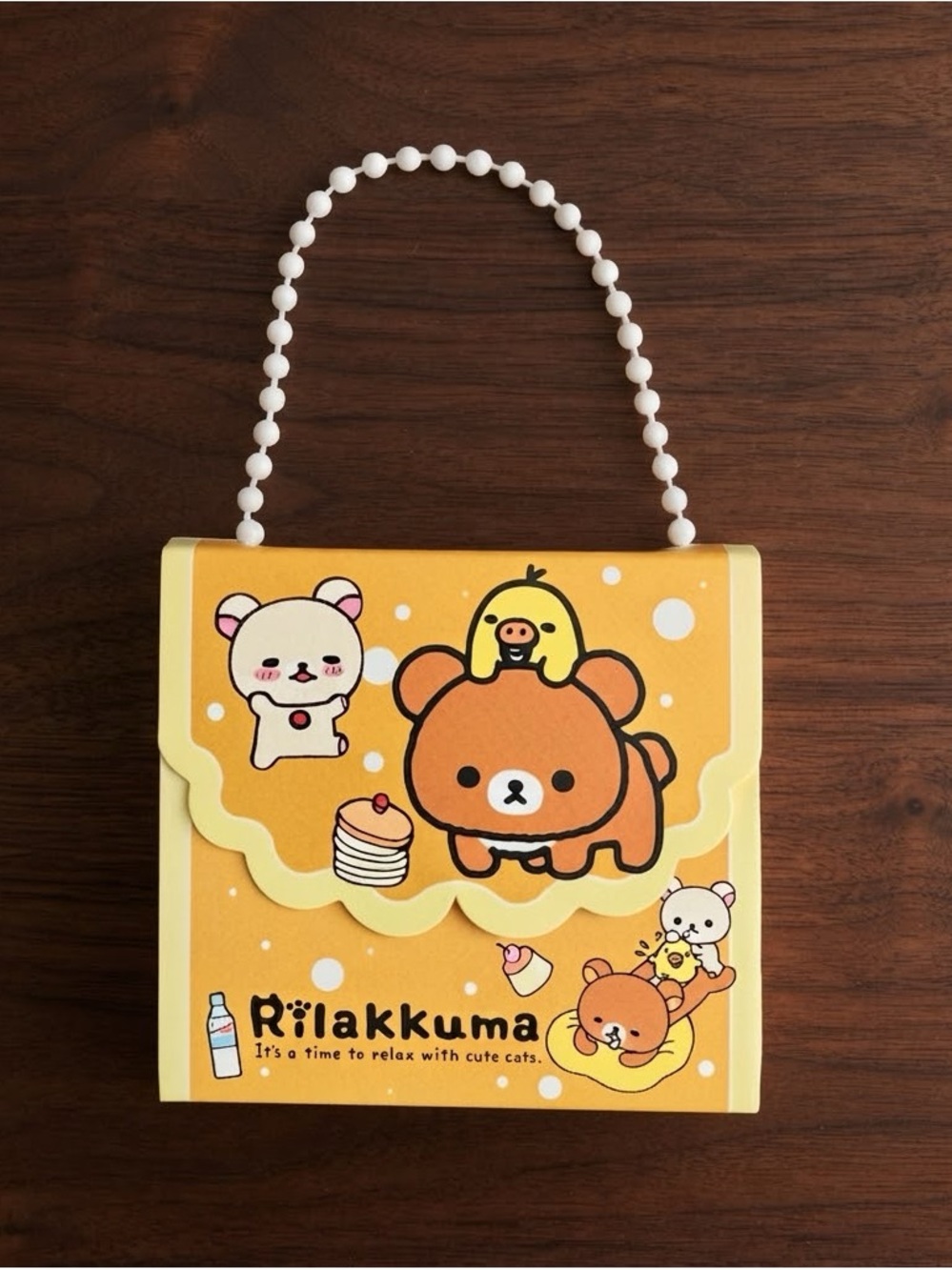 RILAKKUMA Memo Set with Beaded Handle